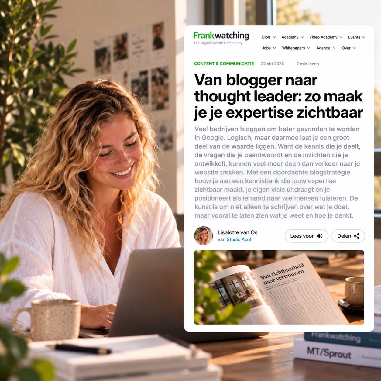 Artikelen in vakbladen